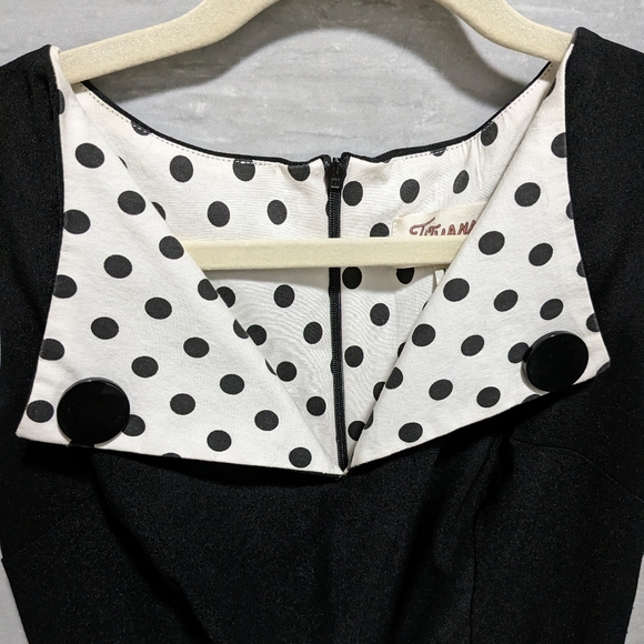 Tatyana Brigit Black Retro Pinup Swing Dress - Picture 5 of 7